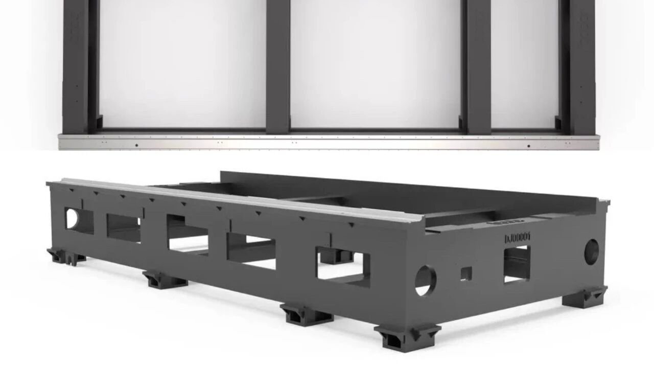 Estructura de máquina del caso HC de fresado de guías en acero Q235
