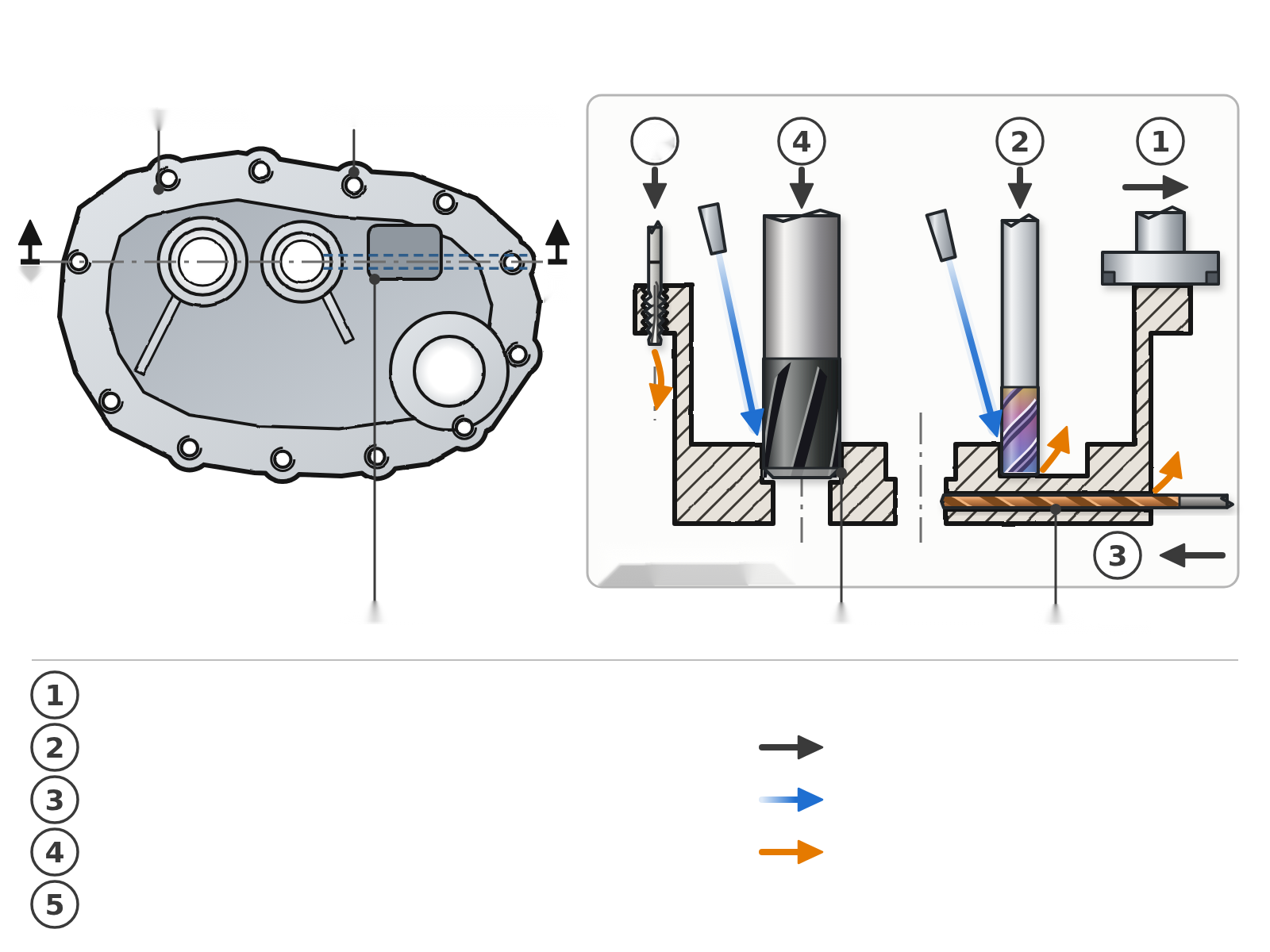 Caja de perforación de aluminio para mecanizado CNC