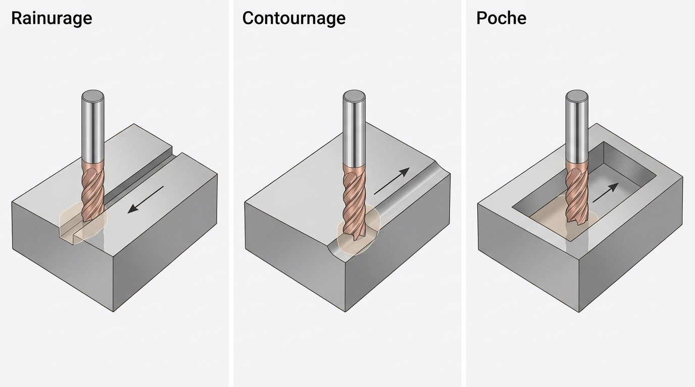 molino de aluminio de 2 o 3 dientes para el mecanizado CNC